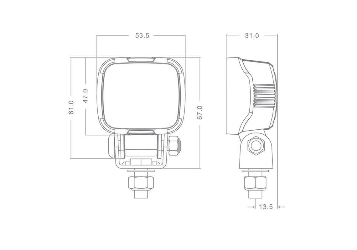 FARO DA LAVORO COMPATTO DA 800 LUMEN